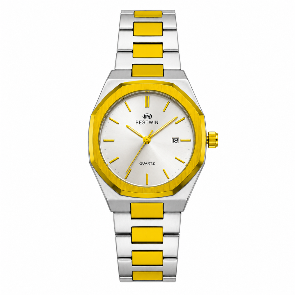 Bestwin Gold & Silver Stainless Steel Watch