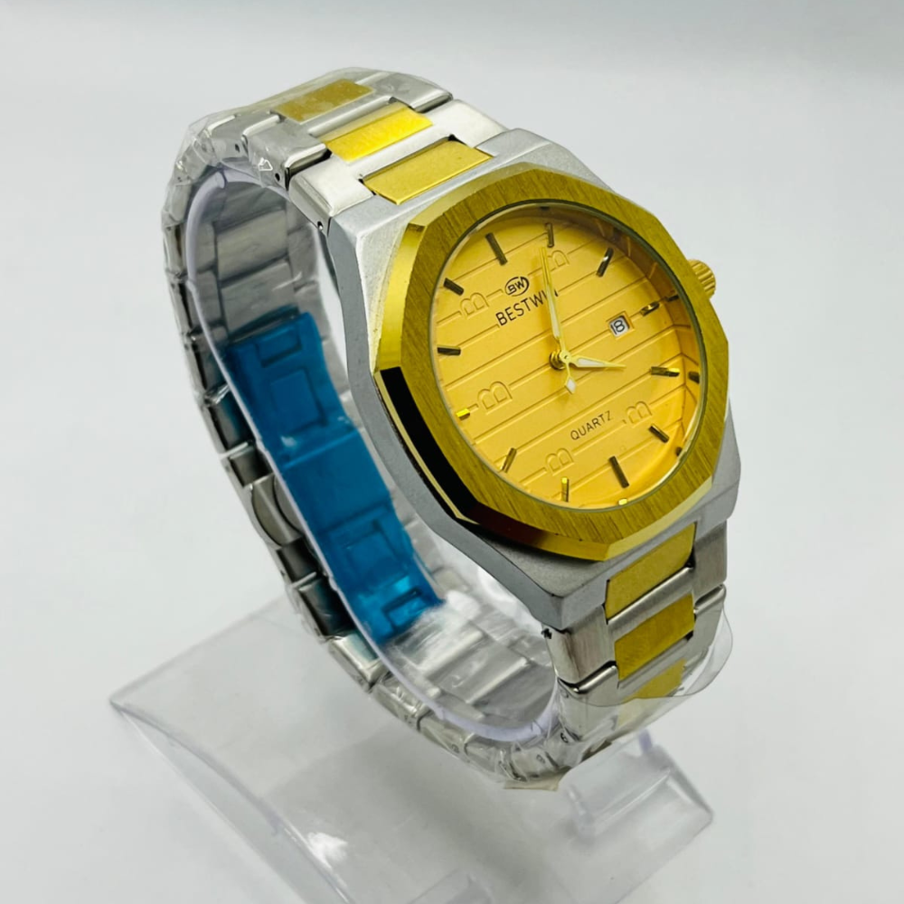 Bestwin Gold & Silver Stainless Steel Watch