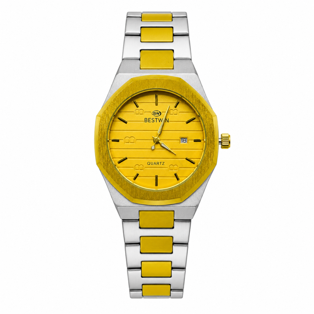 Bestwin Gold & Silver Stainless Steel Watch