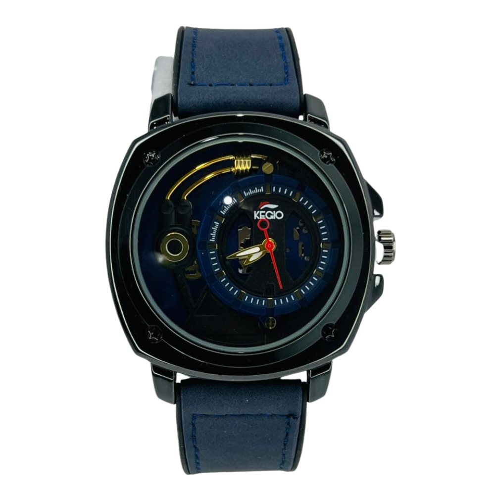 KEGIO Luxury Men’s Watch with Leather Strap
