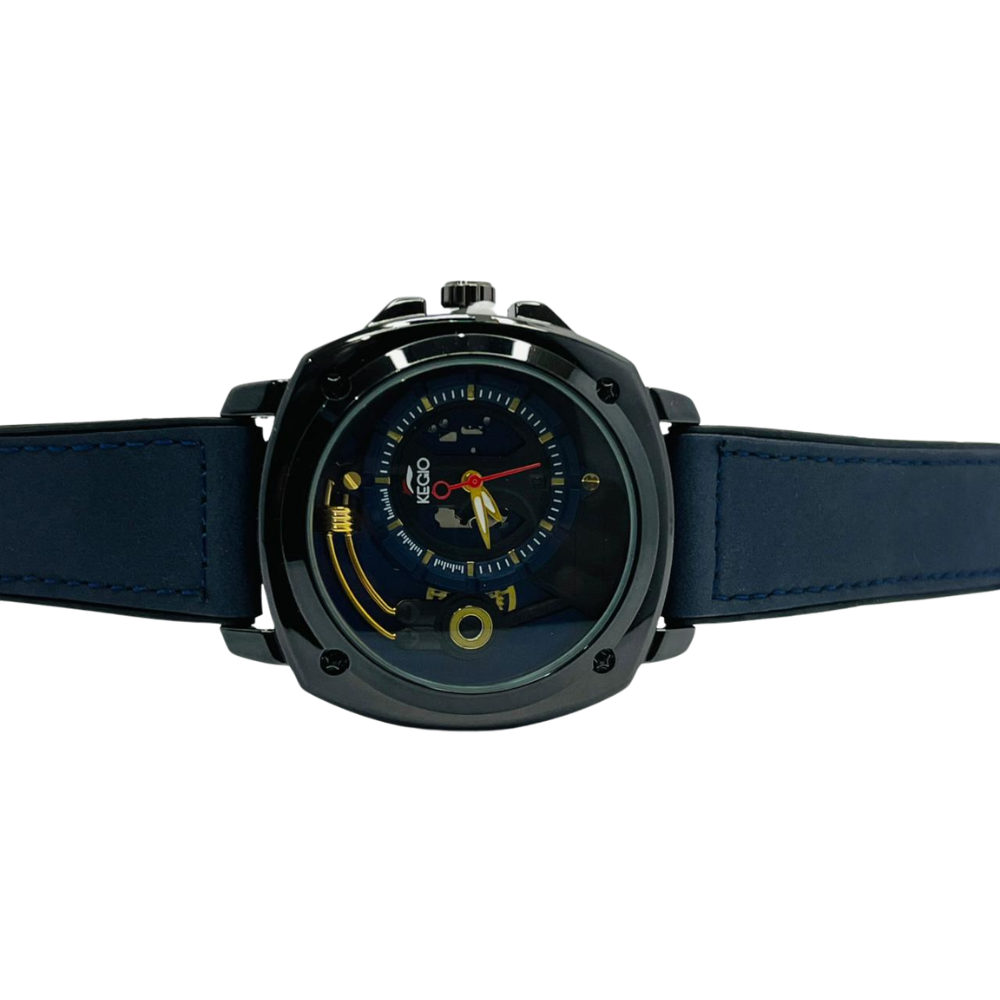 KEGIO Luxury Men’s Watch with Leather Strap