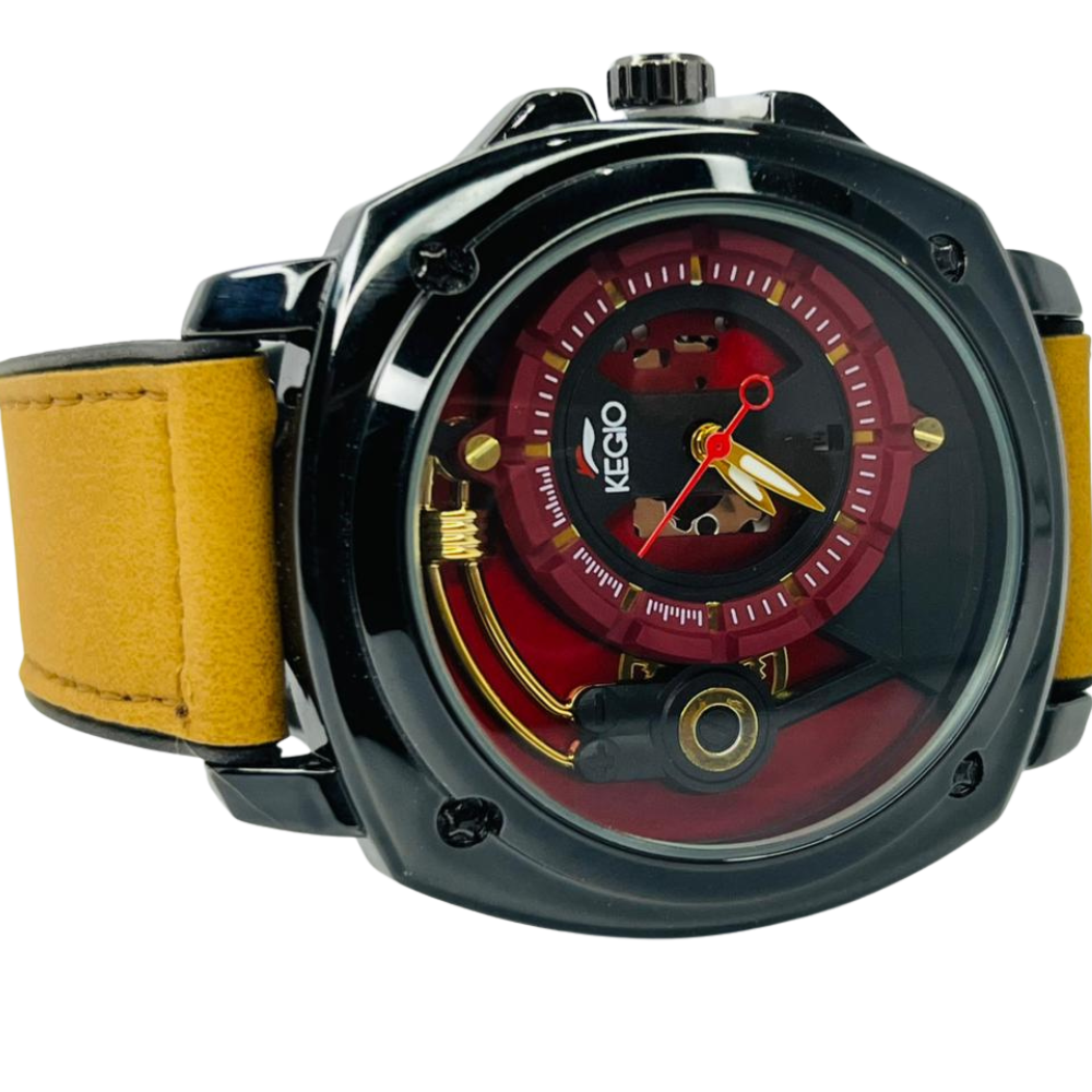 KEGIO Luxury Men’s Watch with Leather Strap