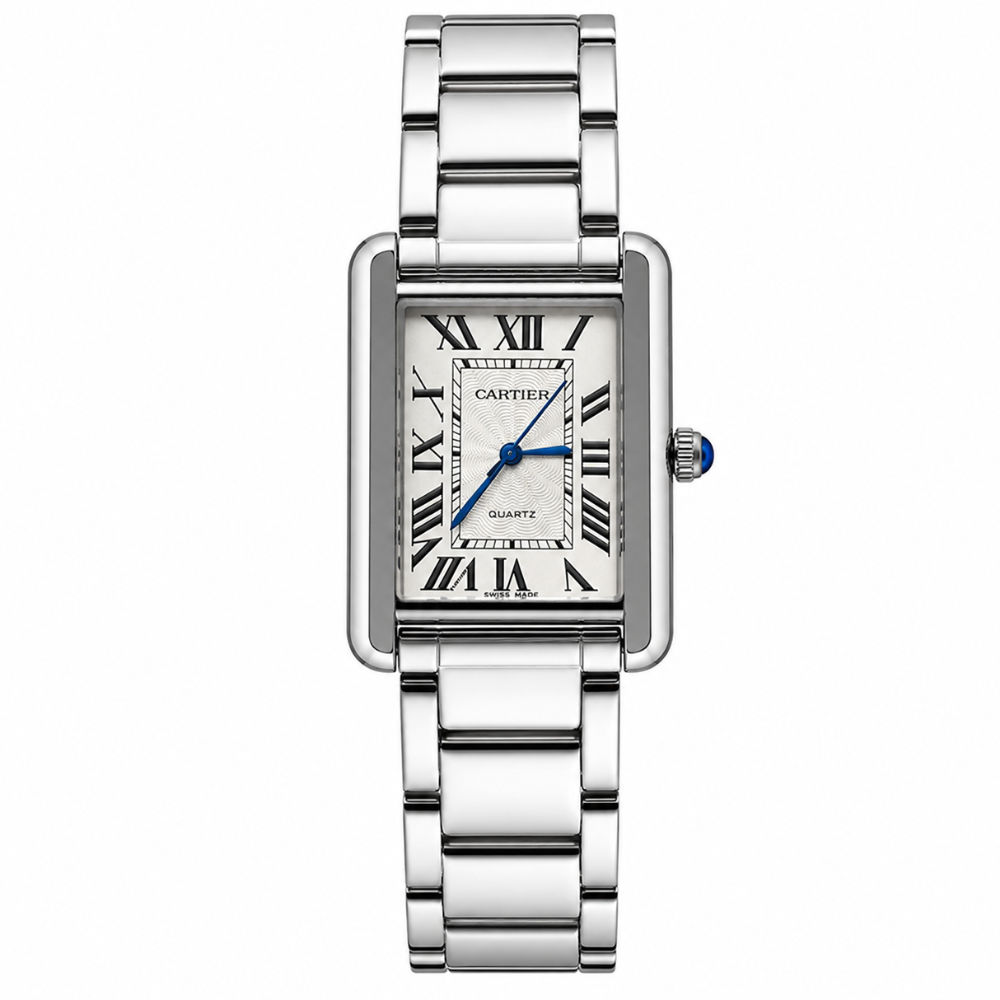 Cartier Tank Roman Dial Silver Watch