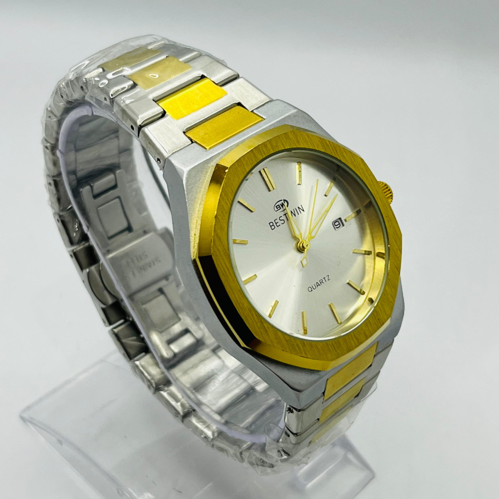 Bestwin Gold & Silver Stainless Steel Watch