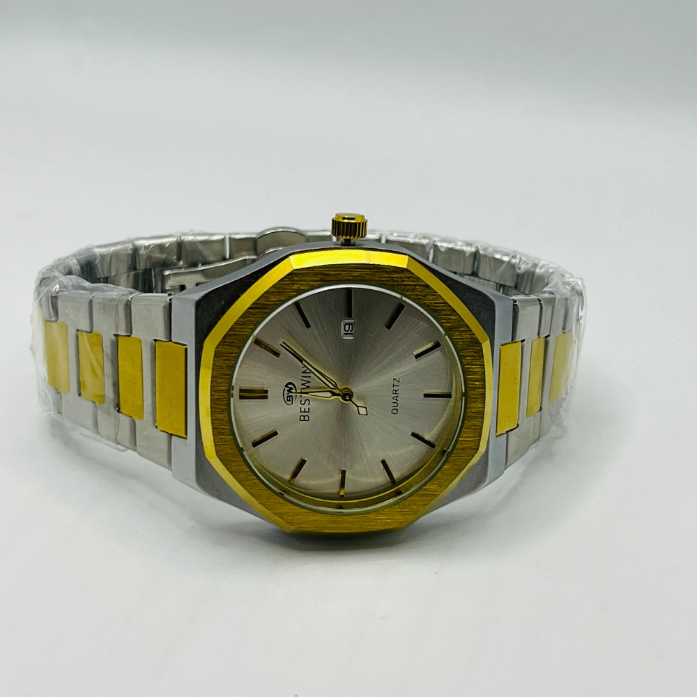 Bestwin Gold & Silver Stainless Steel Watch